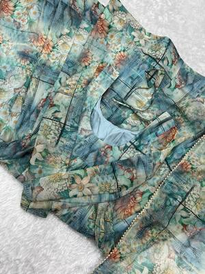 Pure Soft Organja Silk Fabric Fully Flair Kali Pattern And Canvas Patta Kurti, Dupatta, Pent 10