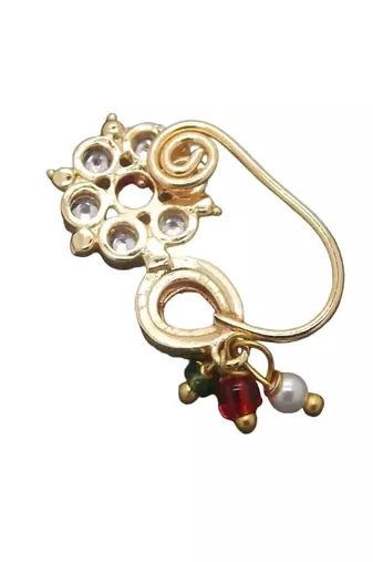 Golden luminary: the radiance of gold-plated nose rings