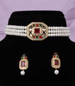 Natural fresh water pearls choker set with certificate