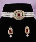 Natural fresh water pearls choker set with certificate