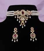 Natural fresh water pearls choker set with certificate