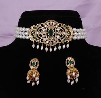 Natural fresh water pearls choker set with certificate 1