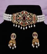 Natural fresh water pearls choker set with certificate