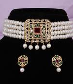 Natural fresh water pearls choker set with certificate