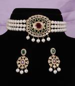 Natural fresh water pearls choker set with certificate