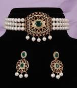 Natural fresh water pearls choker set with certificate