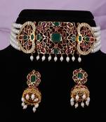 Natural fresh water pearls choker set with certificate