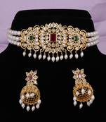 Natural fresh water pearls choker set with certificate