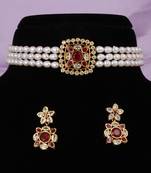 Natural fresh water pearls choker set with certificate