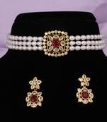 Natural fresh water pearls choker set with certificate