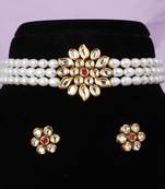 Natural fresh water pearls choker set with certificate