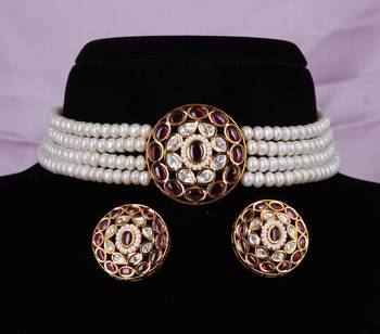 Natural fresh water pearls choker set with certificate 1