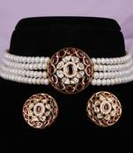 Natural fresh water pearls choker set with certificate