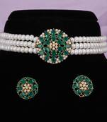 Natural fresh water pearls choker set with certificate