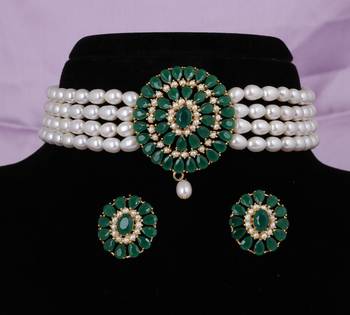 Natural fresh water pearls choker set with certificate 1
