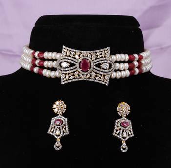 Natural fresh water pearls choker set with certificate 1