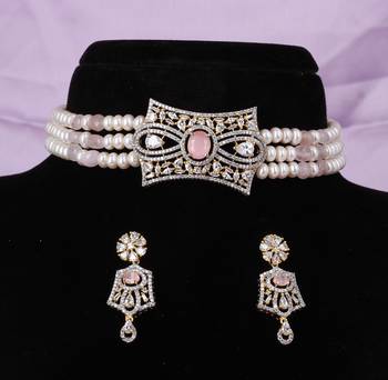 Natural fresh water pearls choker set with certificate 1