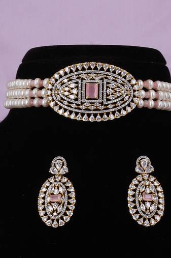 Natural fresh water pearls choker set with certificate