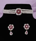 Natural fresh water pearls choker set with certificate