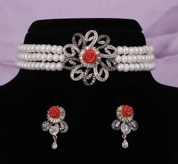Natural fresh water pearls choker set with certificate 1