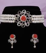 Natural fresh water pearls choker set with certificate