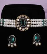 Natural fresh water pearls choker set with certificate