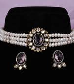 Natural fresh water pearls choker set with certificate