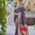 Blue Kashmiri Pashmina Style Blend Cotton Weaving Saree With Blouse