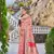 Peach Kashmiri Pashmina Style Blend Cotton Weaving Saree With Blouse
