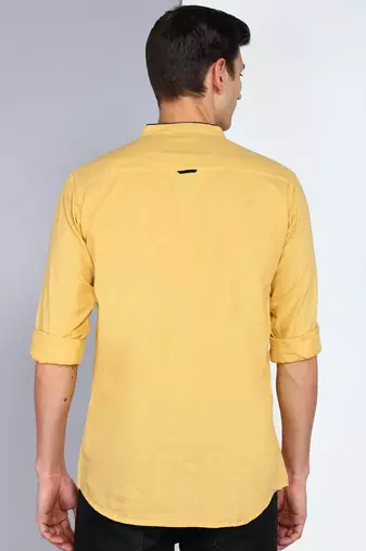 men's linen cotton royal beige short kurta