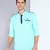 men's linen cotton turquoise short kurta