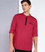 men's linen cotton tailored fit salmon pink short