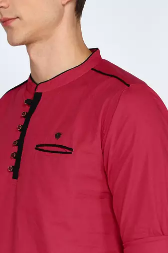 men's linen cotton tailored fit salmon pink short