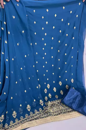 Green georgette embroidered salwar Suit for Ramzan -