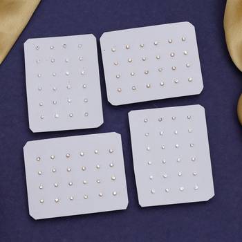 White color stud earrings combo of 48 pairs 1
