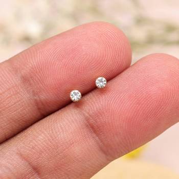 White color stud earrings combo of 48 pairs 2