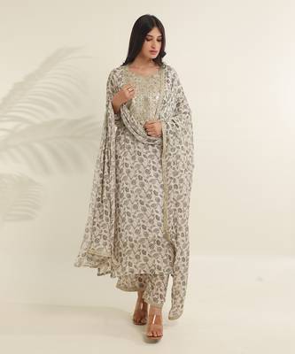 White cotton straight kurta sets 3