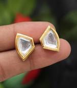 White color stud earrings