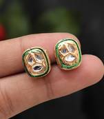 White color stud earrings