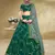 Charming Green Thread Embroidered Silk Mehendi Wear Lehenga Choli