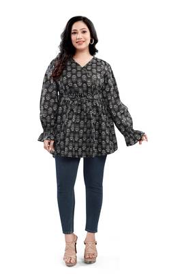 Malshi women's cotton western wear plus size top 1