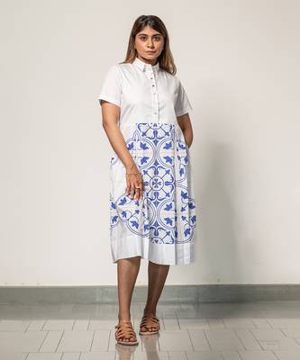 Classic tile shirt dress 1