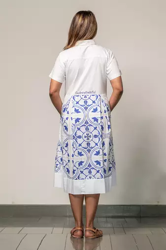 Classic tile shirt dress