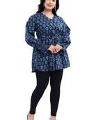 Malshi women's cotton western wear plus size top