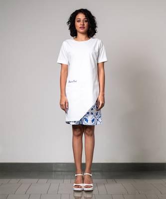 White printed asymmetric co-ord set 1