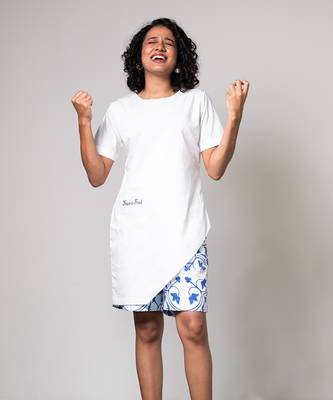 White printed asymmetric co-ord set 2