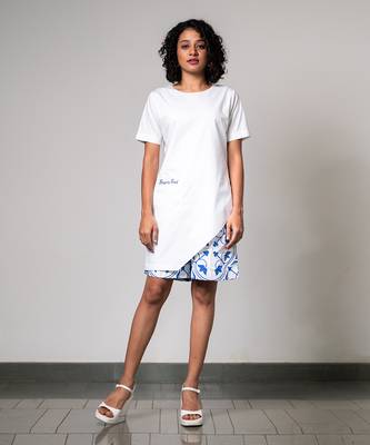 White printed asymmetric co-ord set 3