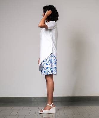 White printed asymmetric co-ord set 5
