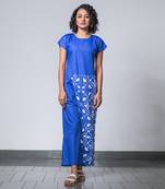 Blue printed linkage jumpsuit