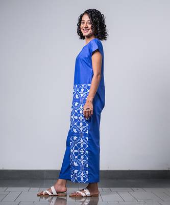 Blue printed linkage jumpsuit 2